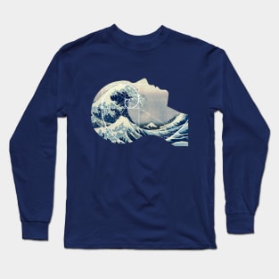 Great Wave, Hokusai Meets Fibonacci in My Head Long Sleeve T-Shirt